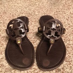 Brown leather Tory Burch sandals